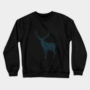 Reindeer Animal Wildlife Text Word Cloud Crewneck Sweatshirt